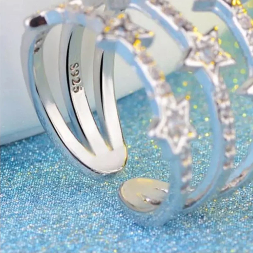 NEW 925 STERLING SILVER ADJUSTABLE RING - Picture 3 of 7